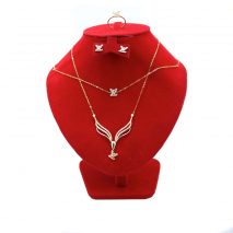 Complete set 18 karaat met stenen