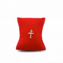 Hanger kruis 18 karaat met stenen