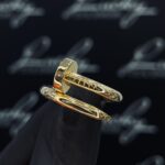 Zilveren Spijker ring Goud plating