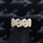 Zilveren cuban ring met zirkonia