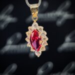 Ovale hanger met zirkonia stenen