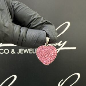 Zilveren hartjes hanger