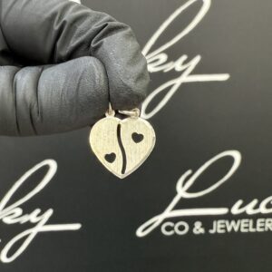 Zilveren hartjes hanger